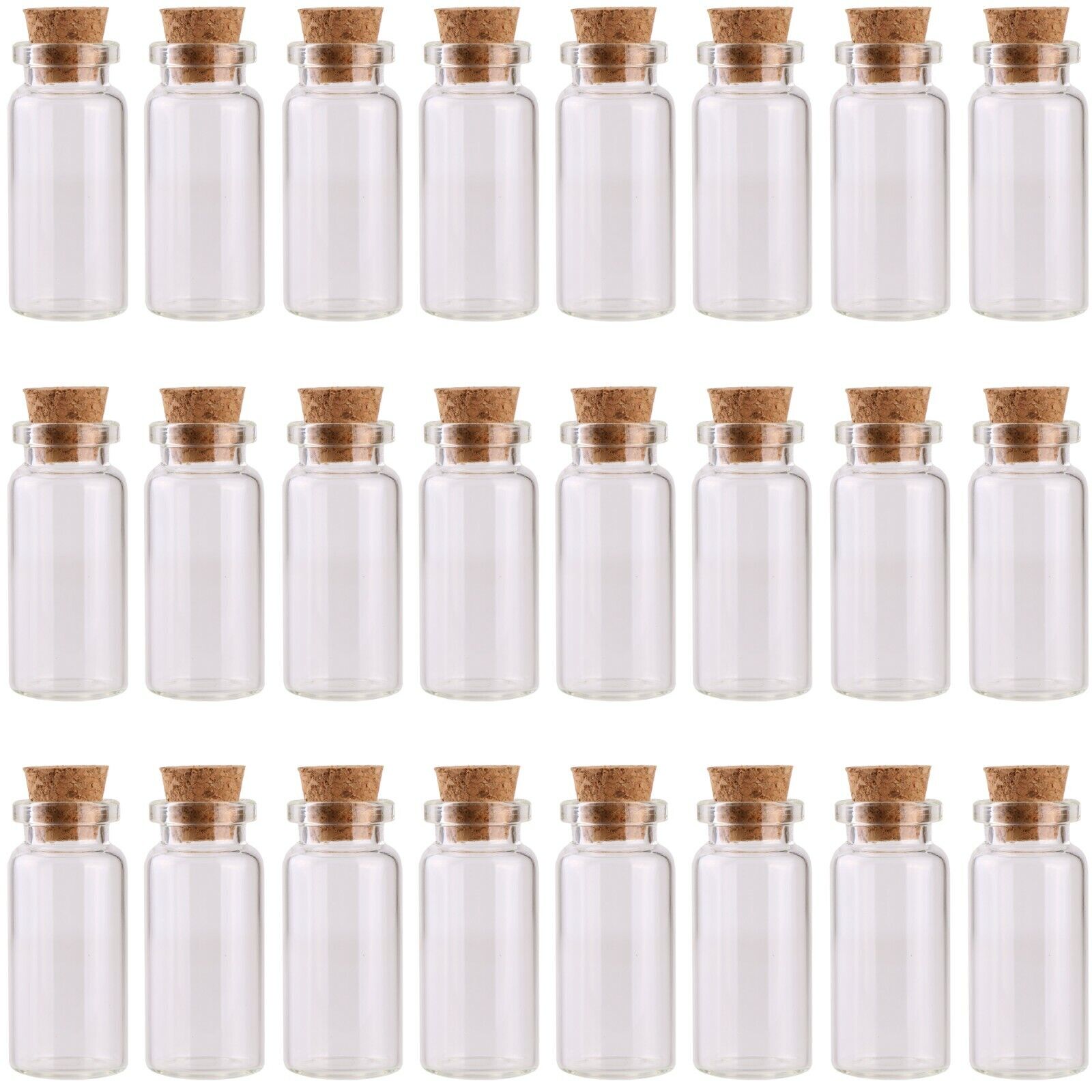 Set of 24 Glass Vials for Crafts - 5/10/15/20ML