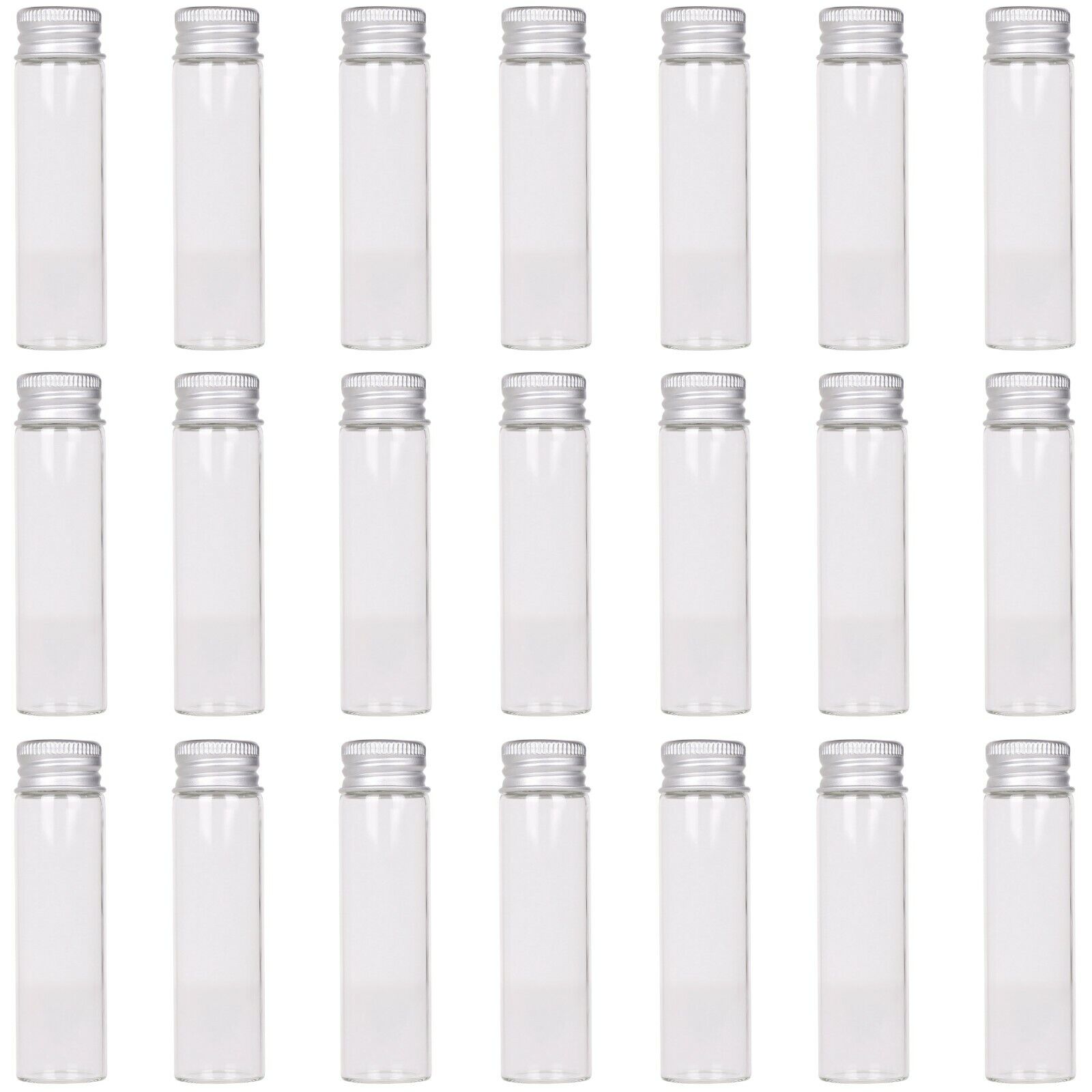 Small Glass Bottles with Aluminum Screw Cap Lids