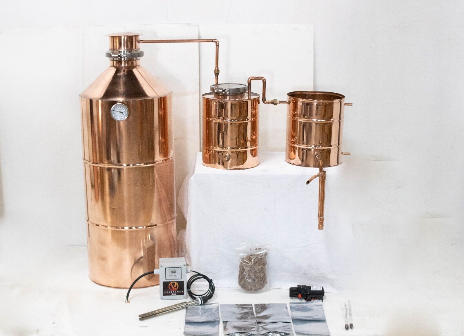 Copper Moonshine Whiskey Distillers Kit - 40 Gallon