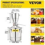VEVOR 8 Gallon Stainless Steel Home Distillery Kit