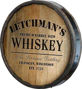 Personalized 21-Inch Whiskey Barrel Head Sign