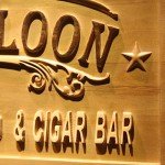 Personalized Whiskey Saloon Wood Engraved Sign