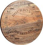 Engraved Bourbon Distillery Wood Sign for Home Bar