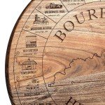 Engraved Bourbon Distillery Wood Sign for Home Bar