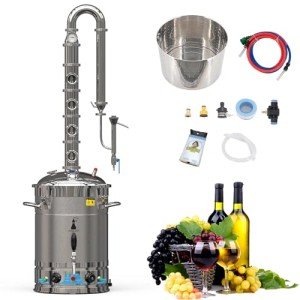 HOOLOO 13.7Gal Alcohol Distiller Kit for Home Brewing