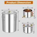 10 Gallon Stainless Steel Distillery Kit with Thermometer