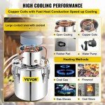 VEVOR 50L Whiskey Distilling Kit with Thermometer