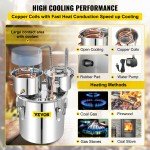 VEVOR Moonshine Still Distillery Kit - 3 to 13 Gal