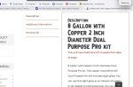 8 Gallon Copper Dual Purpose Distilling Kit