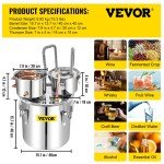 VEVOR 13.2 Gal Moonshine Distillery Brewing Kit