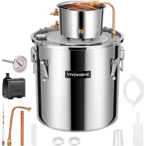8 Gal 3-Pot Moonshine Distilling Kit with Pump
