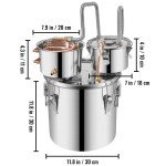 19L Copper Moonshine Still Kit for Home Brewing