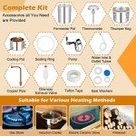 10 Gal Stainless Steel Distillery Kit with Thermometer