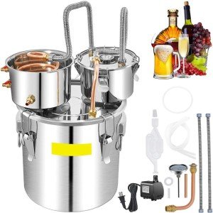 50L Stainless Steel Home Distillery Kit with Thermometer