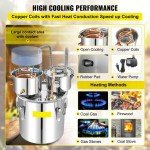 50L Stainless Steel Home Distillery Kit with Thermometer