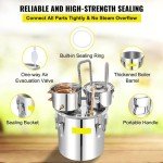 50L Stainless Steel Home Distillery Kit with Thermometer