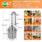 YUEWO 13.2GAL Stainless Steel Home Distillery Kit