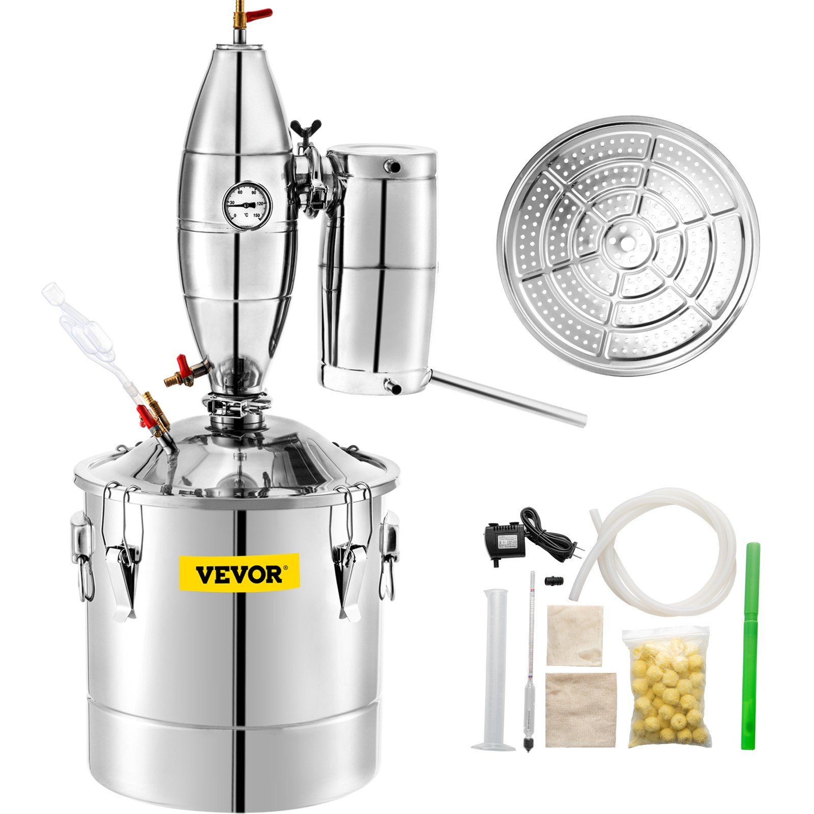 Vevor Adjustable Alcohol Distiller Kit For Home Brewing