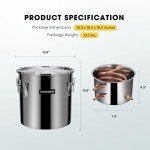 VIVOHOME 8 Gal Home Distillery Kit with Thermometer