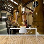 Scottish Whiskey Distillery Peel & Stick Wallpaper