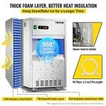VEVOR 55LBS/24H Stainless Steel Ice Maker