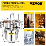 VEVOR Moonshine Still Distilling Kit - 3 to 13.2 Gal
