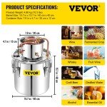 VEVOR 13.2Gal Home Distillation Kit with Pump