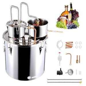VEVOR 50L Stainless Steel Dual Condenser Distillery Kit