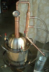 Copper Moonshine Still with Stainless Boiler, 3 Gallon