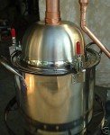 Copper Moonshine Still with Stainless Boiler, 3 Gallon