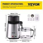 Mophorn 4L Stainless Steel Water Distiller Machine