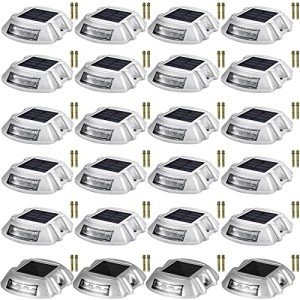VEVOR 24-Pack Solar Driveway Lights - White