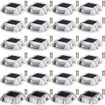 VEVOR 24-Pack Solar Driveway Lights - White