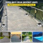 VEVOR 24-Pack Solar Driveway Lights - White