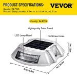 VEVOR 24-Pack Solar Driveway Lights - White