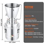 VEVOR 3 Gal Alcohol Distillery Kit with Accessories