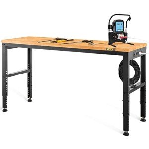 VEVOR Adjustable Workbench with Power Outlets
