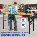 VEVOR Adjustable Workbench with Power Outlets