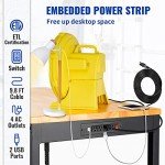 VEVOR Adjustable Workbench with Power Outlets