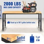 VEVOR Adjustable Workbench with Power Outlets