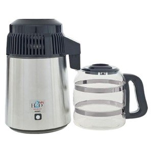 Stainless Steel Water Distiller with Glass Carafe
