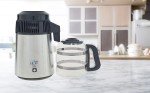 Stainless Steel Water Distiller with Glass Carafe