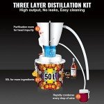 VEVOR 13 Gal Alcohol Distiller Kit with Thermometer