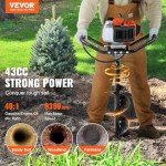 Gas Powered Post Hole Digger with 8" Auger