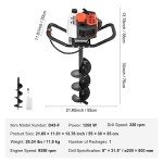Gas Powered Post Hole Digger with 8" Auger