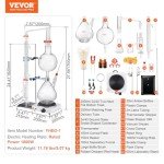 VEVOR 2000ml Essential Oil Distillation Kit Set
