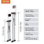 VEVOR Adjustable Aluminum Stilts with Knee Pads