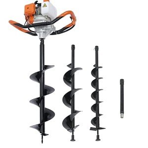 Gas Powered Earth Auger with Various Bits