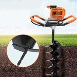 Gas Powered Earth Auger with Various Bits