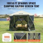 VEVOR 10x10FT Pop Up Screen Tent Canopy